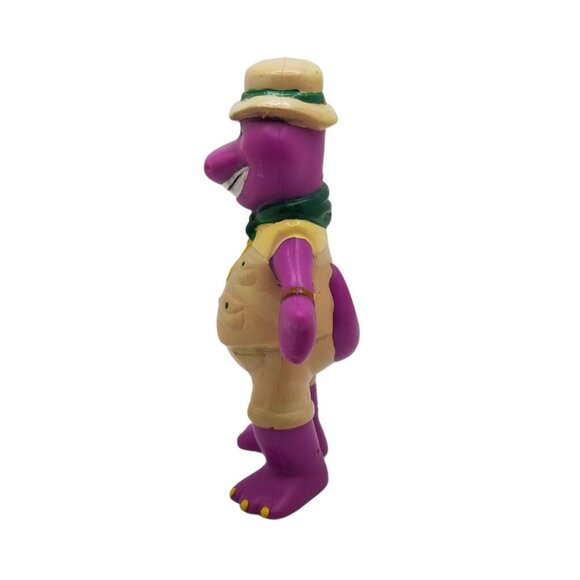 VTG BARNEY Figure Purple Dinosaur 1993 Lyons Group Safari Explorer 4" PVC Toy - Picture 4 of 12